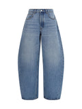 Alexander Wang Crystal Balloon Jeans — Blue