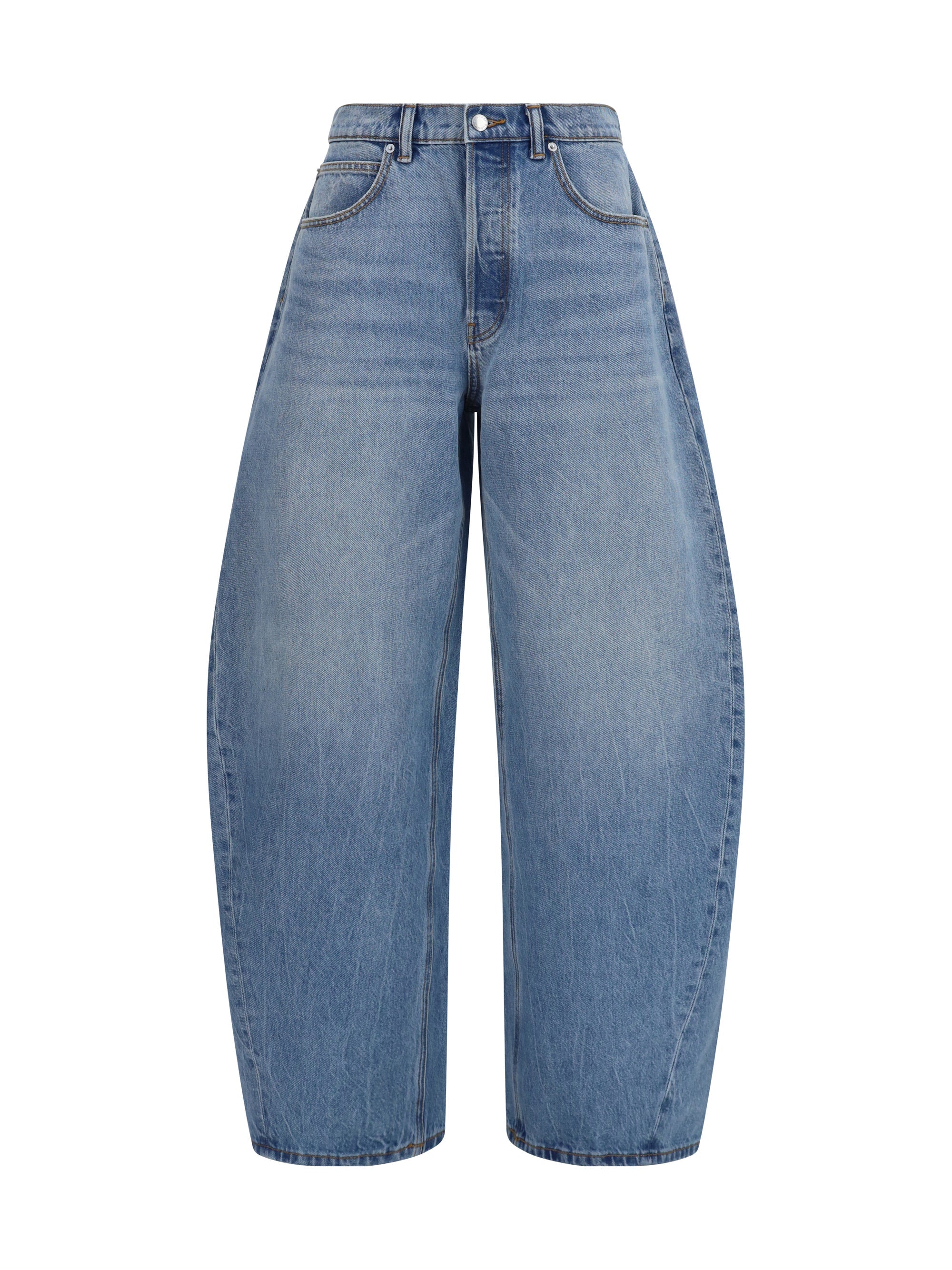 Alexander Wang Crystal Balloon Jeans — Blue