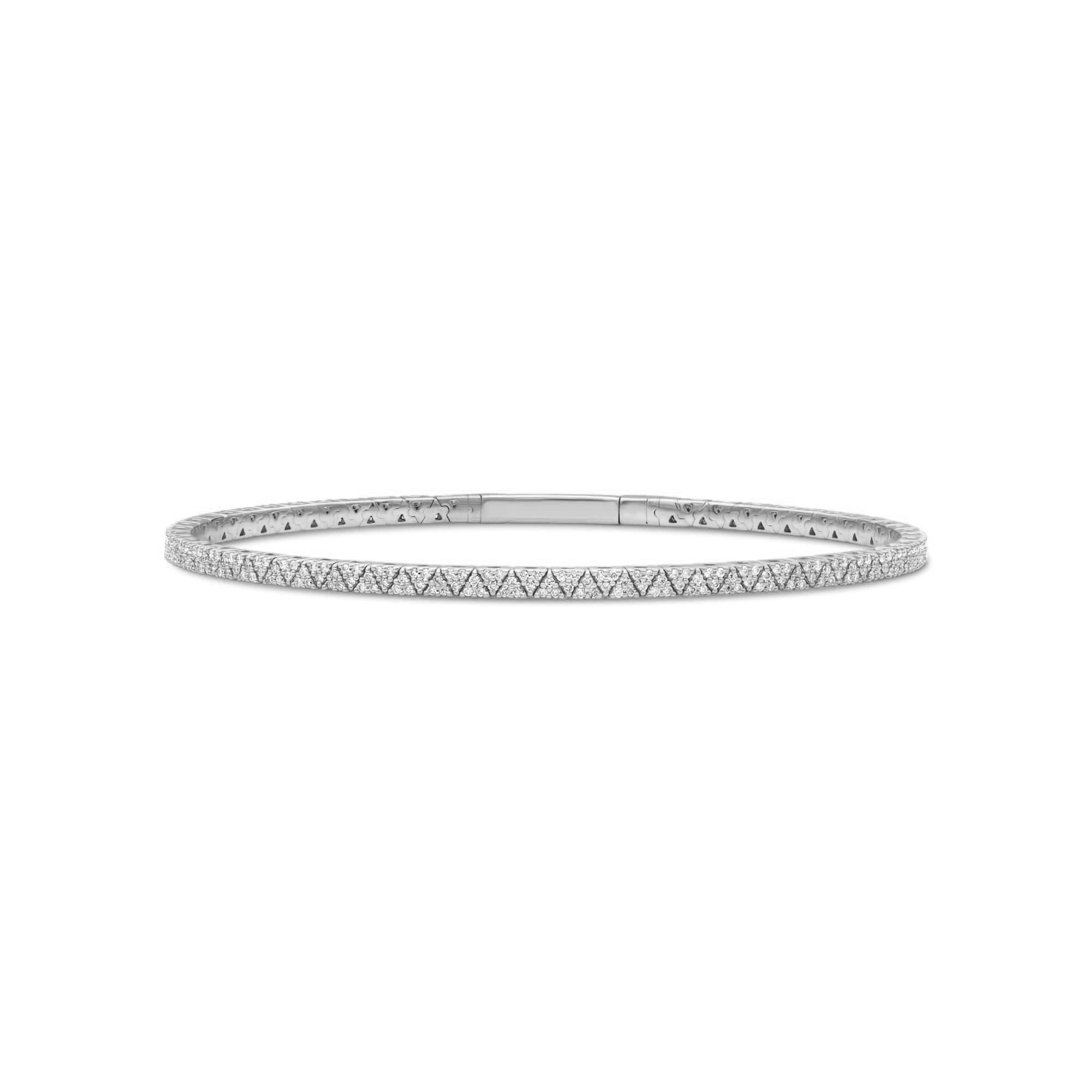 Triangle Diamond Pavé Flex Diamond Bangle