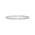 Alternate Baguette and Round Diamond Flex Bangle