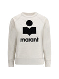 Marant Etoile Logo-Printed Cotton Sweatshirt — Beige