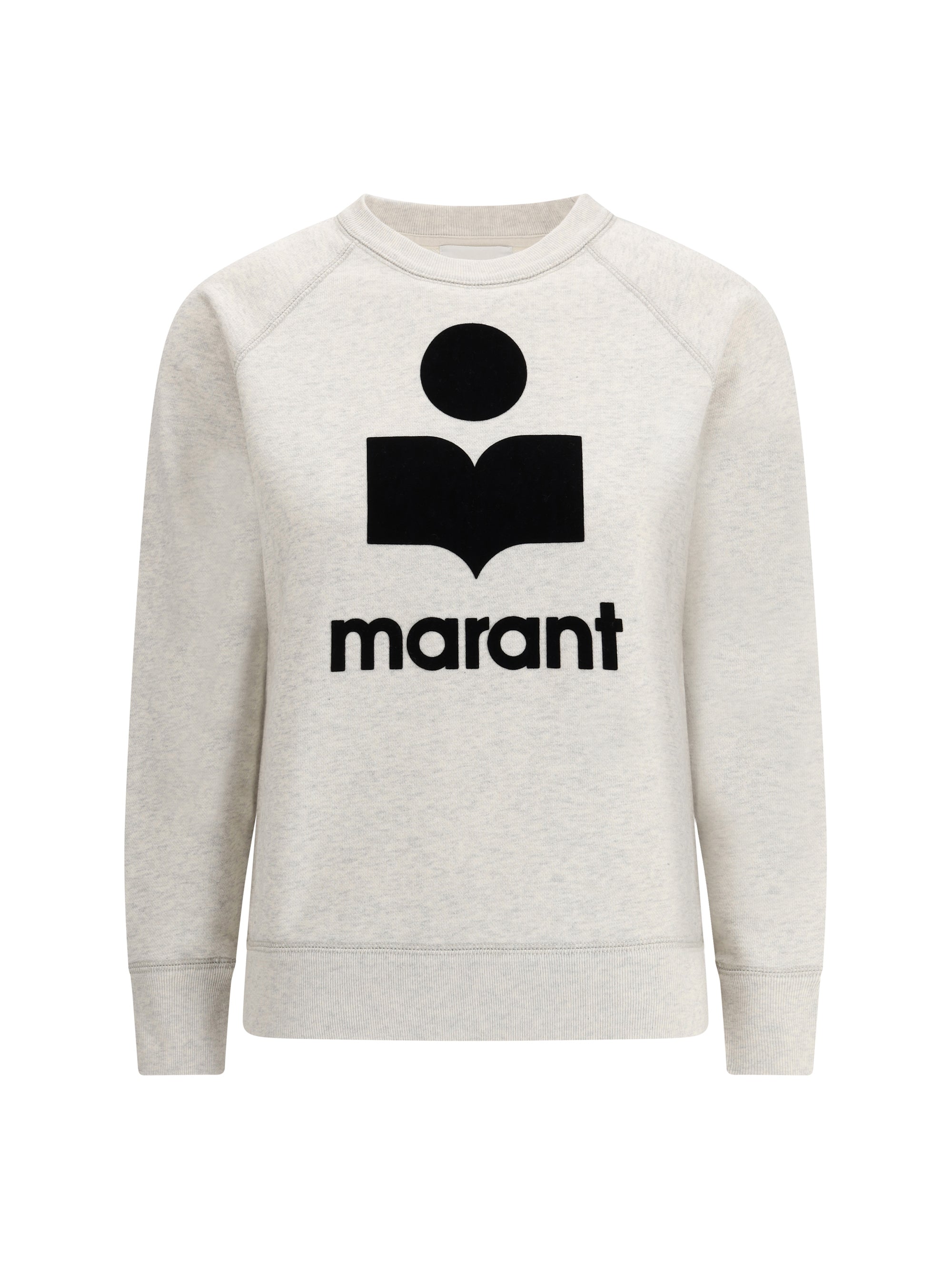 Marant Etoile Logo-Printed Cotton Sweatshirt — Beige