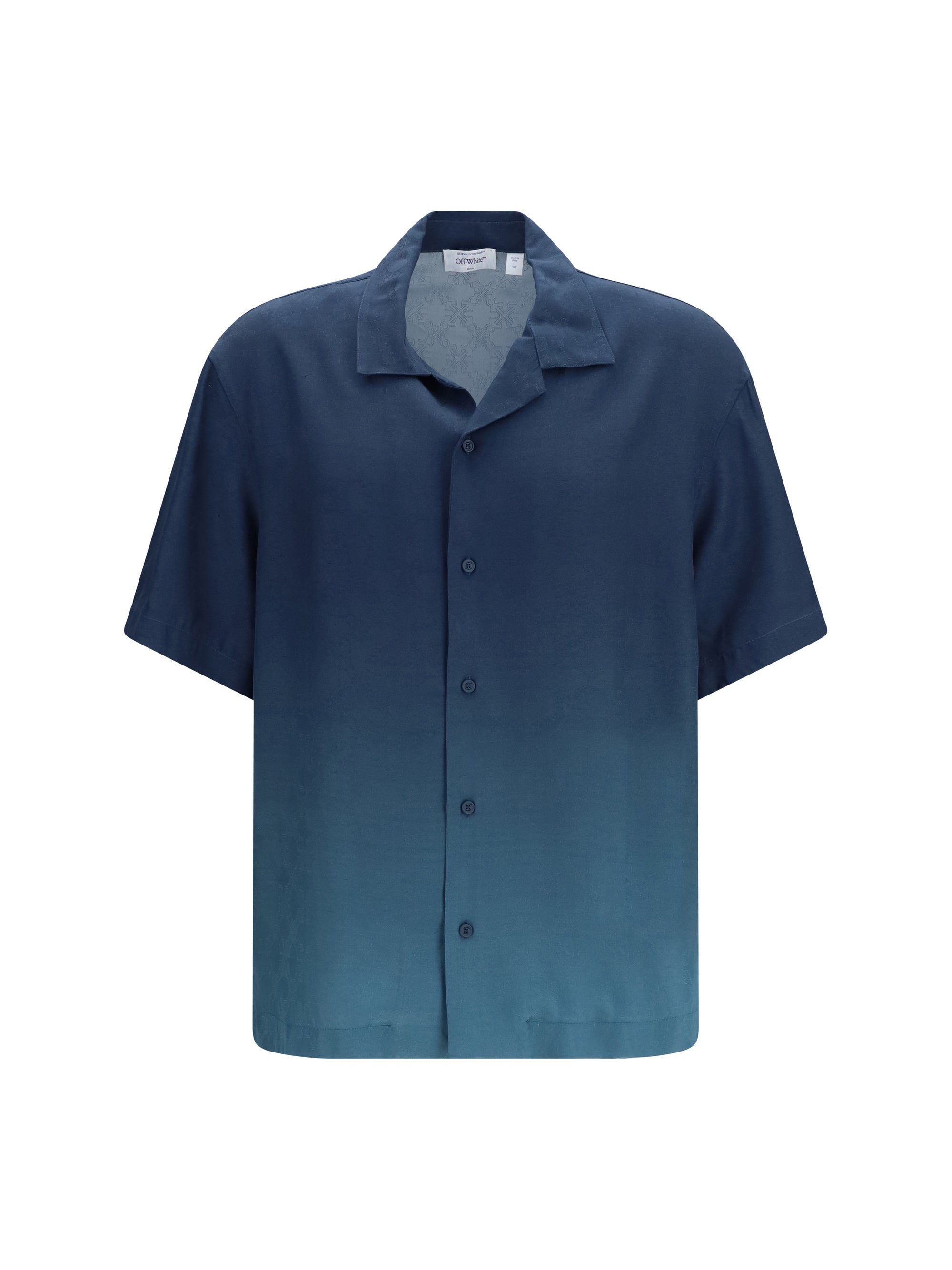 Off-White Arrow Monogram Gradient Shirt — Navy