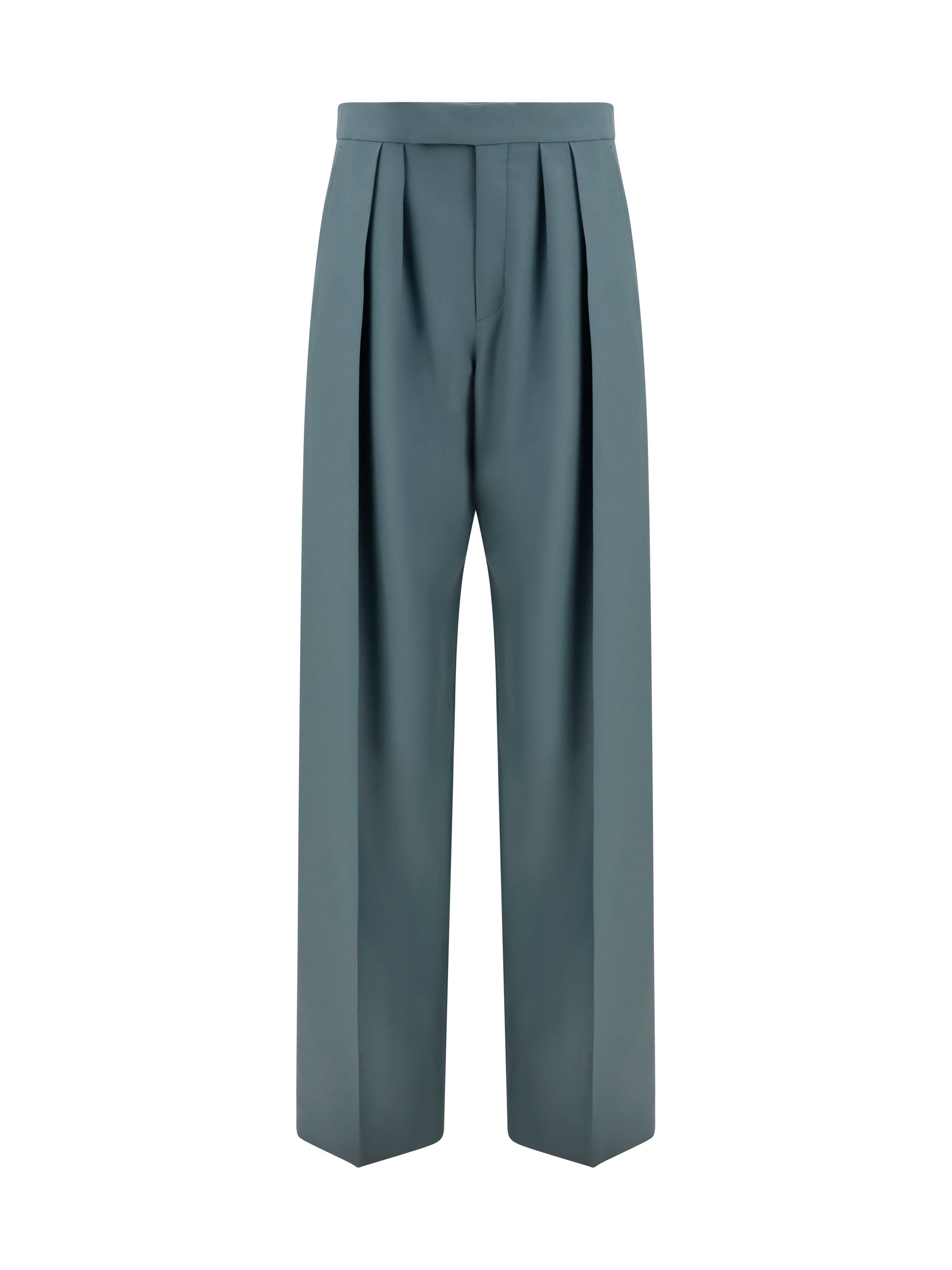 Chloé Tailored Wool Trousers — Gray
