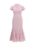 Self-Portrait Lace Mermaid Dress — Pink