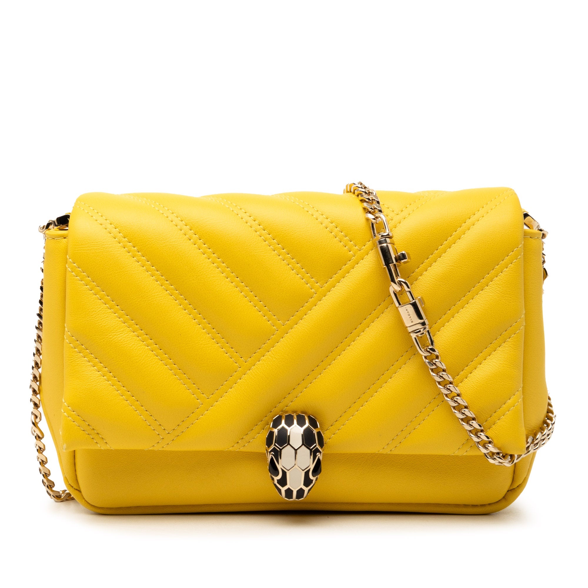 Leather Serpenti Cabochon Chain Crossbody