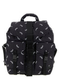 Ganni Logo-Print Technical Nylon Backpack — Black