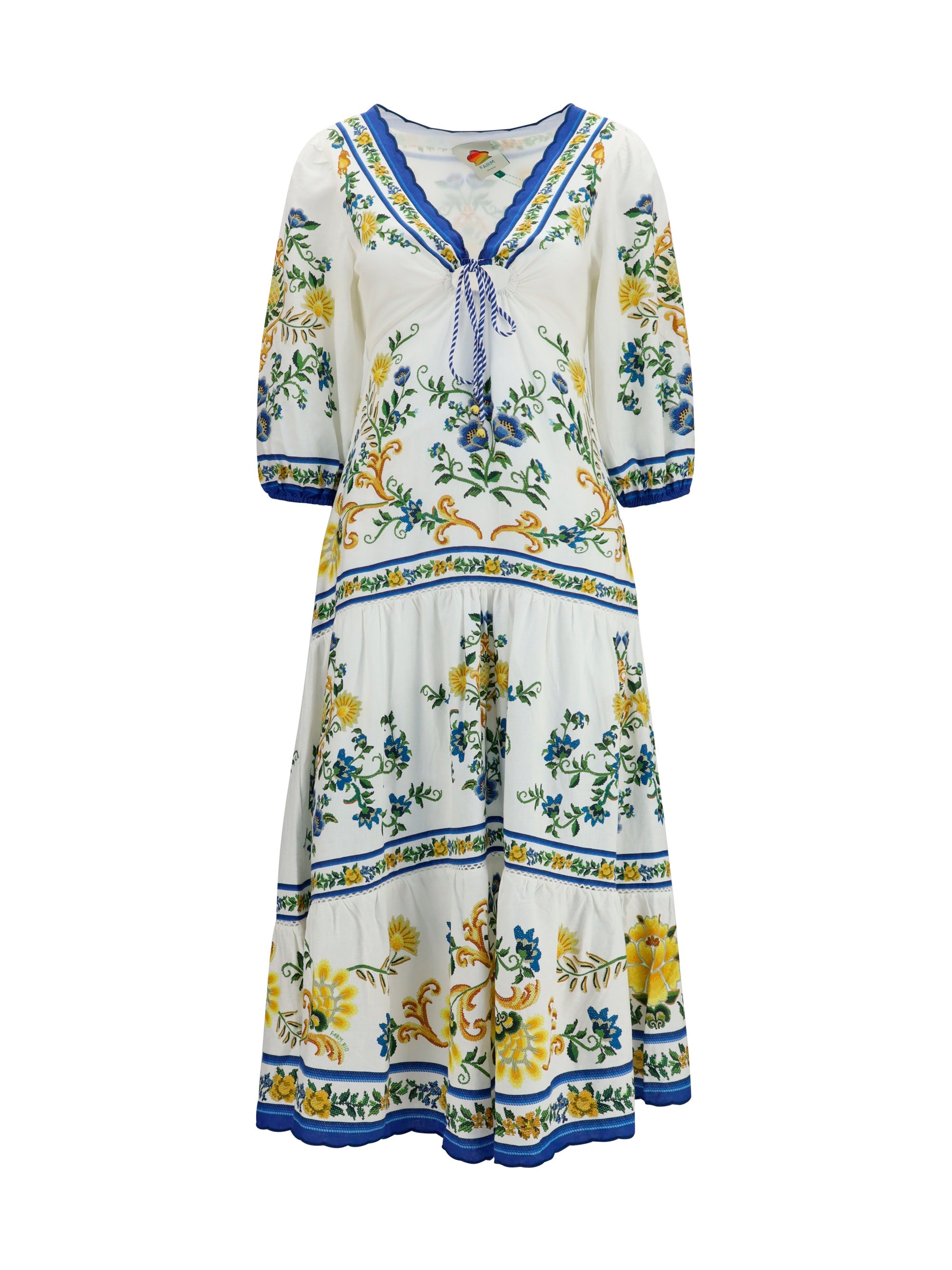 Farm Rio Emily Dress — White