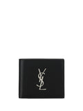 Saint Laurent Bifold Leather Wallet — Black