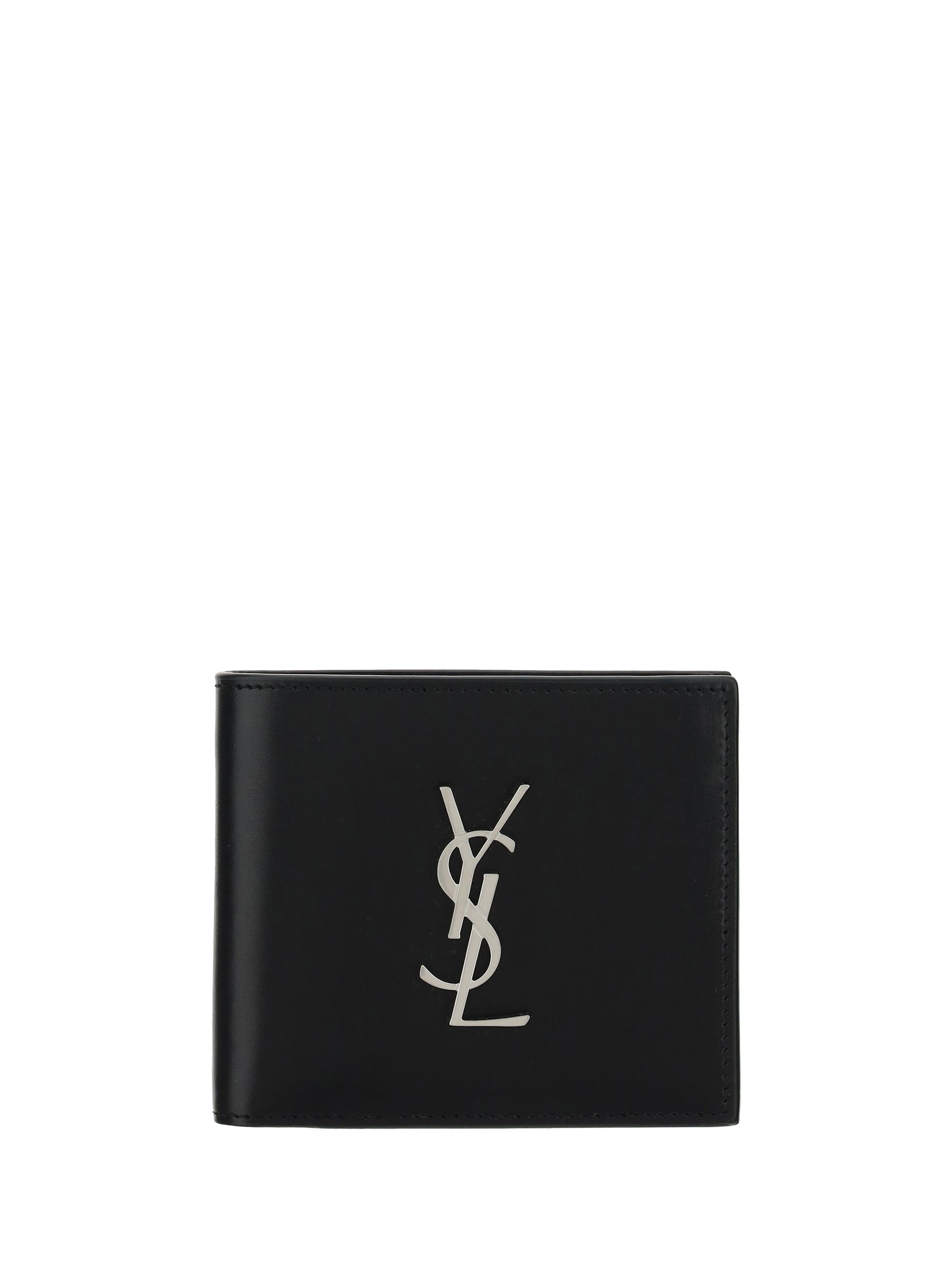 Saint Laurent Bifold Leather Wallet — Black