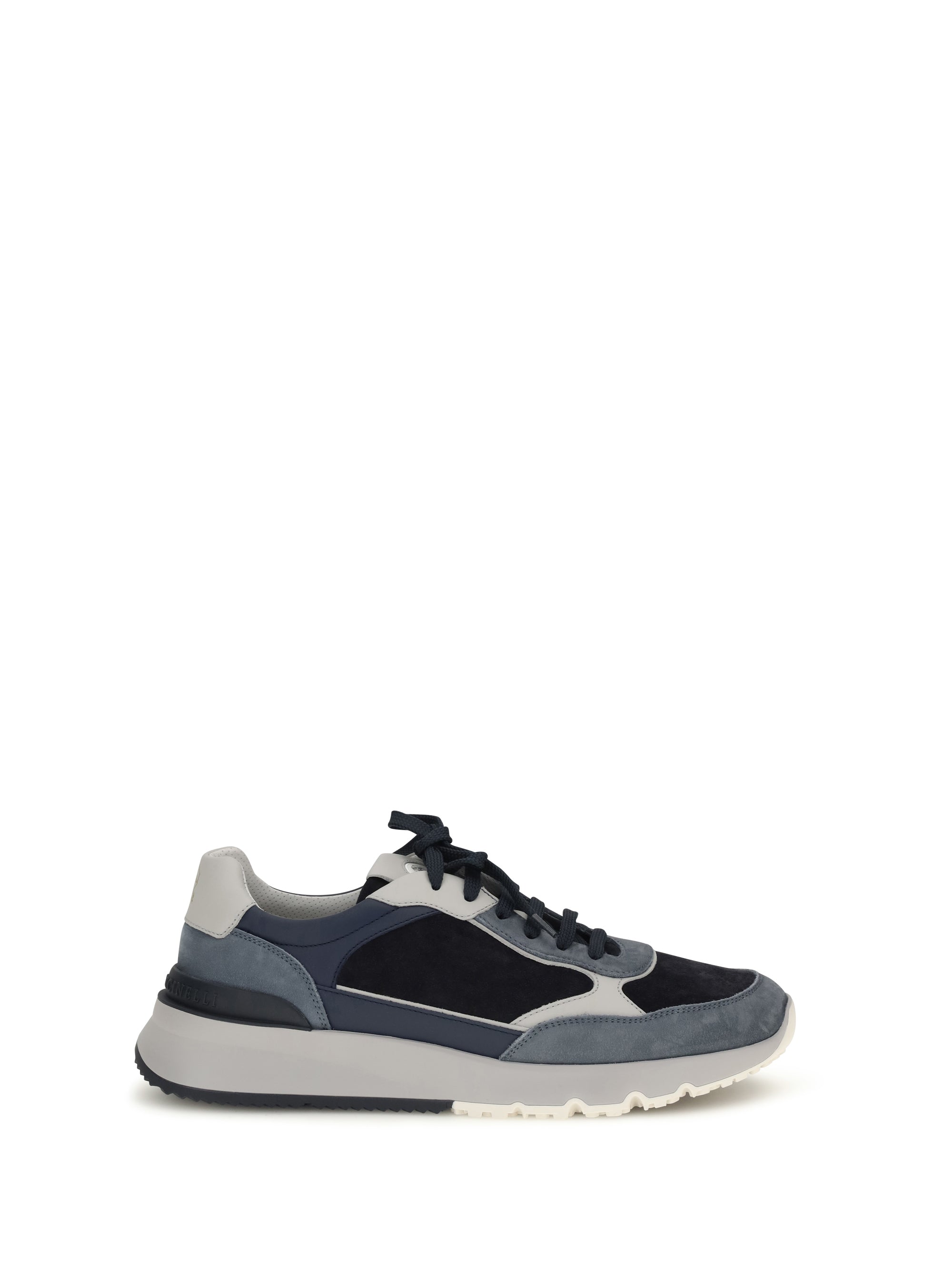 Brunello Cucinelli Leather Sneakers — Navy