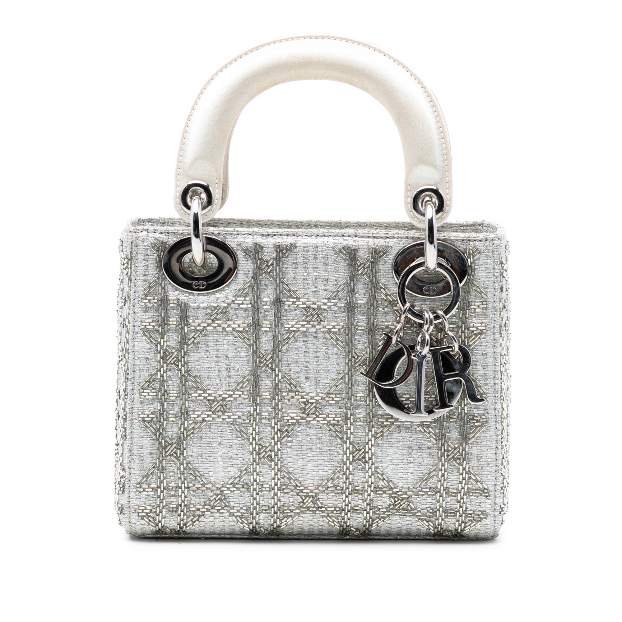 Mini Tweed Cannage Beaded Lady Dior