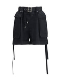 Alexander McQueen Cotton with Cargo Pockets Bermuda Shorts — Black