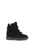 Isabel Marant Wedge Suede Sneakers — Black