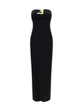 Balmain Stretch Viscose Dress — Black