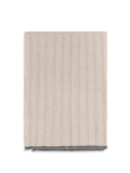 Brunello Cucinelli Ribbed Cashmere Scarf — Beige