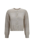 Brunello Cucinelli Button-Front Cotton Cardigan — Beige