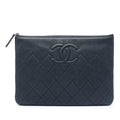 Medium CC Quilted Caviar O Case Clutch