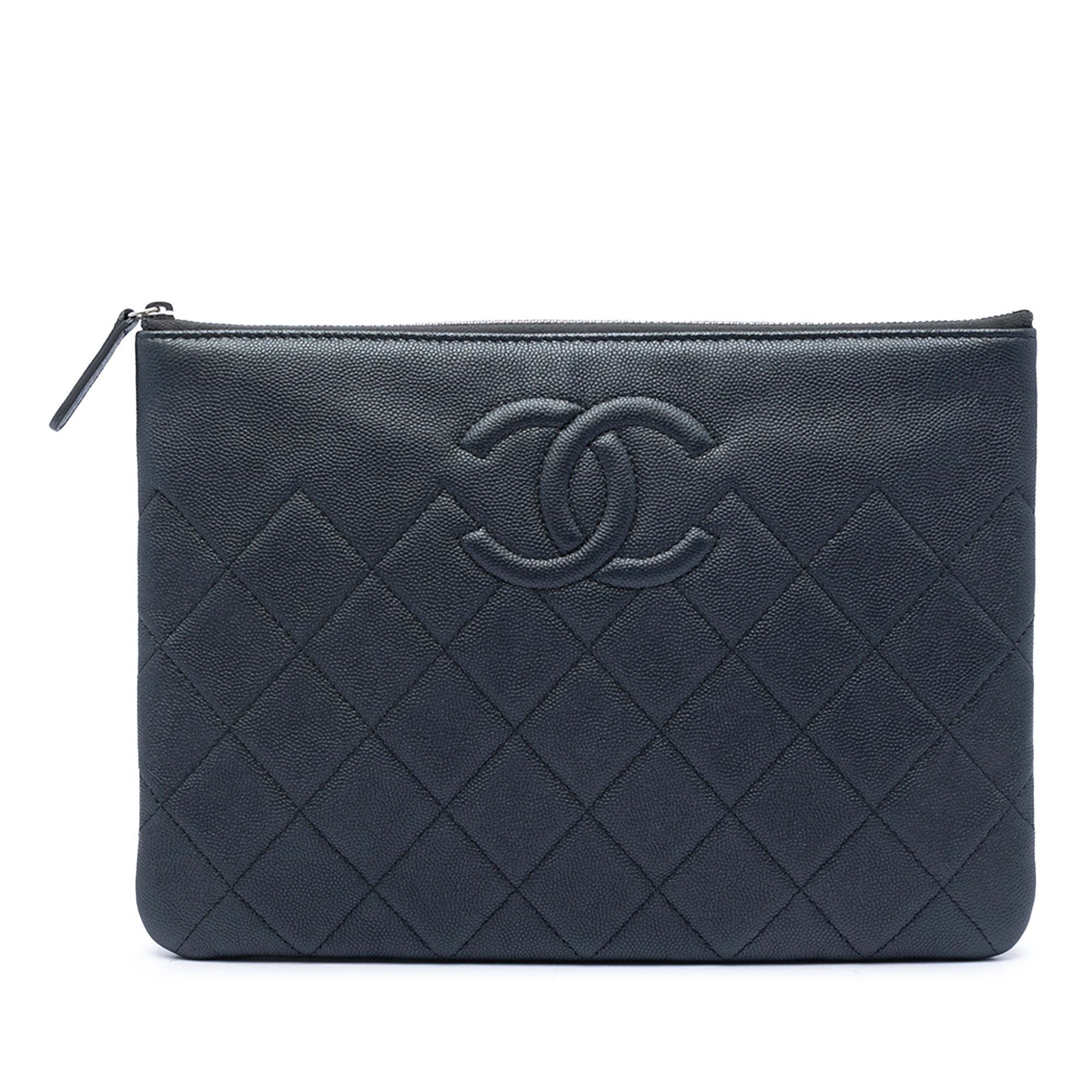 Medium CC Quilted Caviar O Case Clutch
