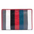Lambskin Striped Bazar Clutch