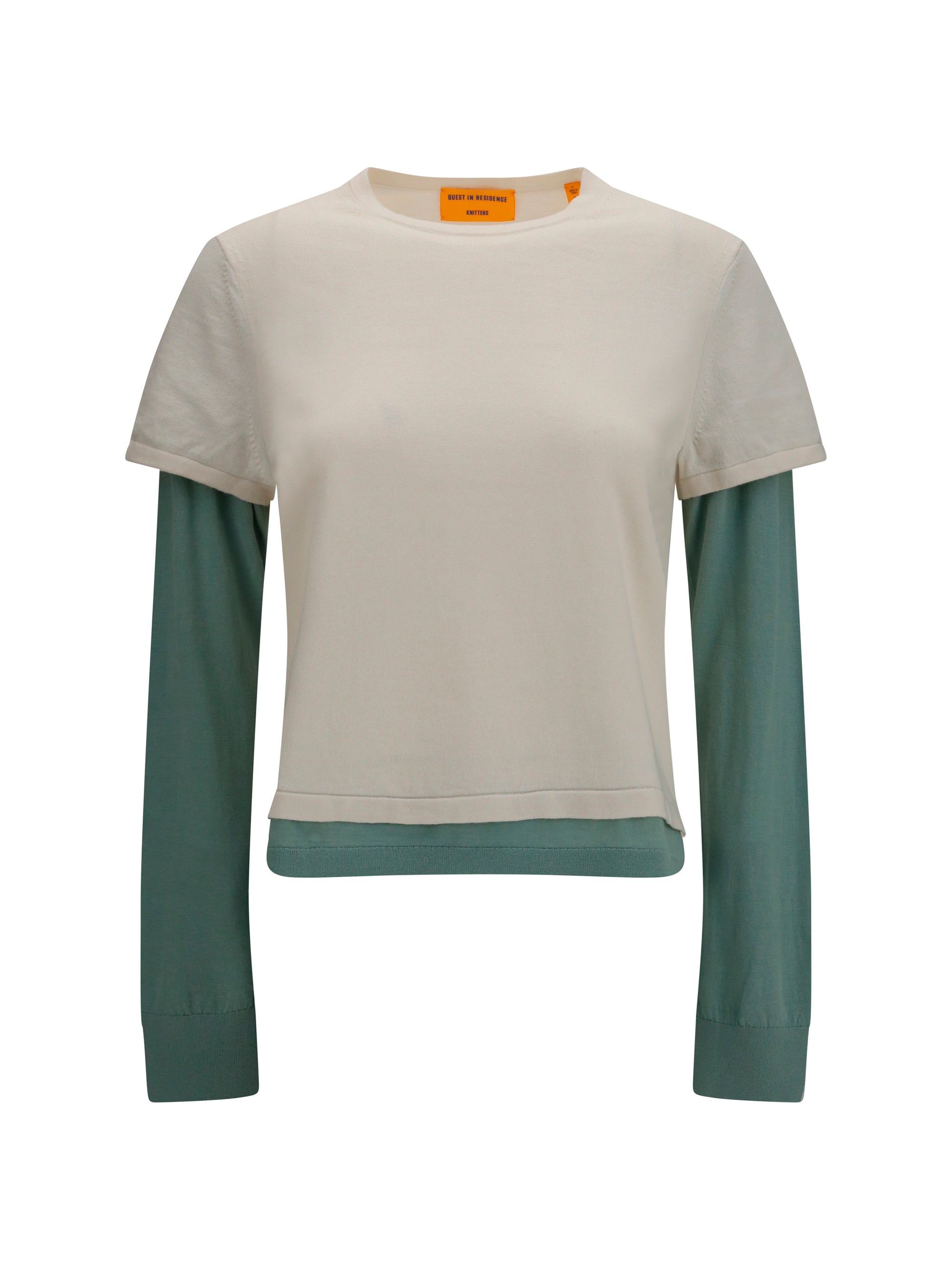 Guest In Residence Layered Lightweight Jersey Sweater — Multicolor