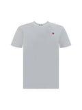 Comme Des GarçOns Play Logo-Embroidered Cotton T-Shirt — White