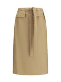 Fabiana Filippi Cotton Midi Skirt — Beige
