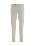 Brunello Cucinelli Dyed Cotton Trousers — White