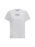 Ganni Logo-Embroidered T-Shirt — White