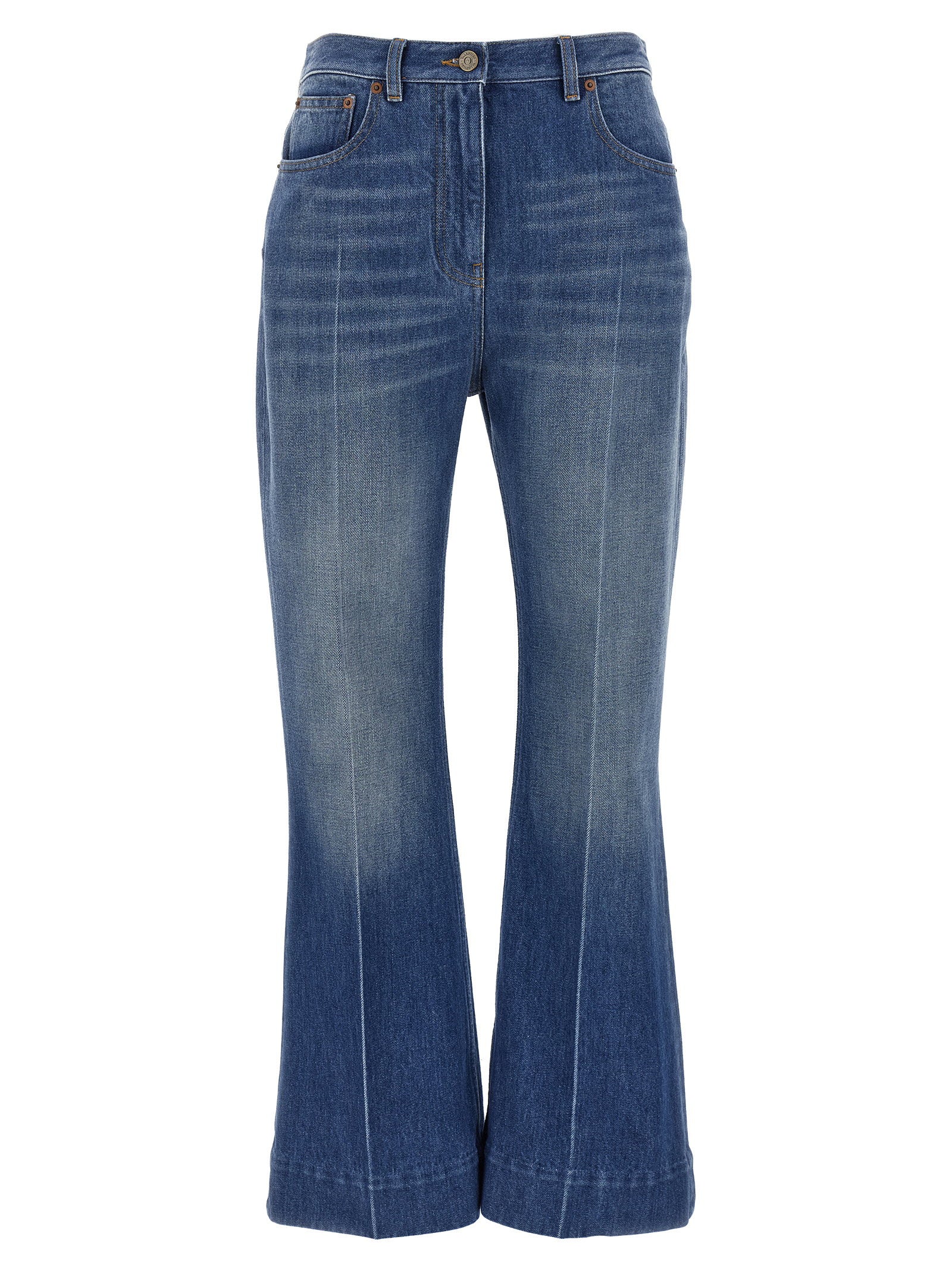 Valentino Garavani Flared Leg Denim Jeans — Blue