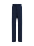 Ferragamo Cotton and Cashmere Trousers — Navy