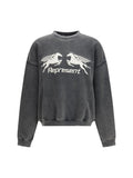 Represent Logo-Embroidered Sweatshirt — Gray