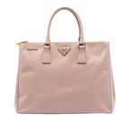 Large Saffiano Lux Galleria Double Zip Satchel