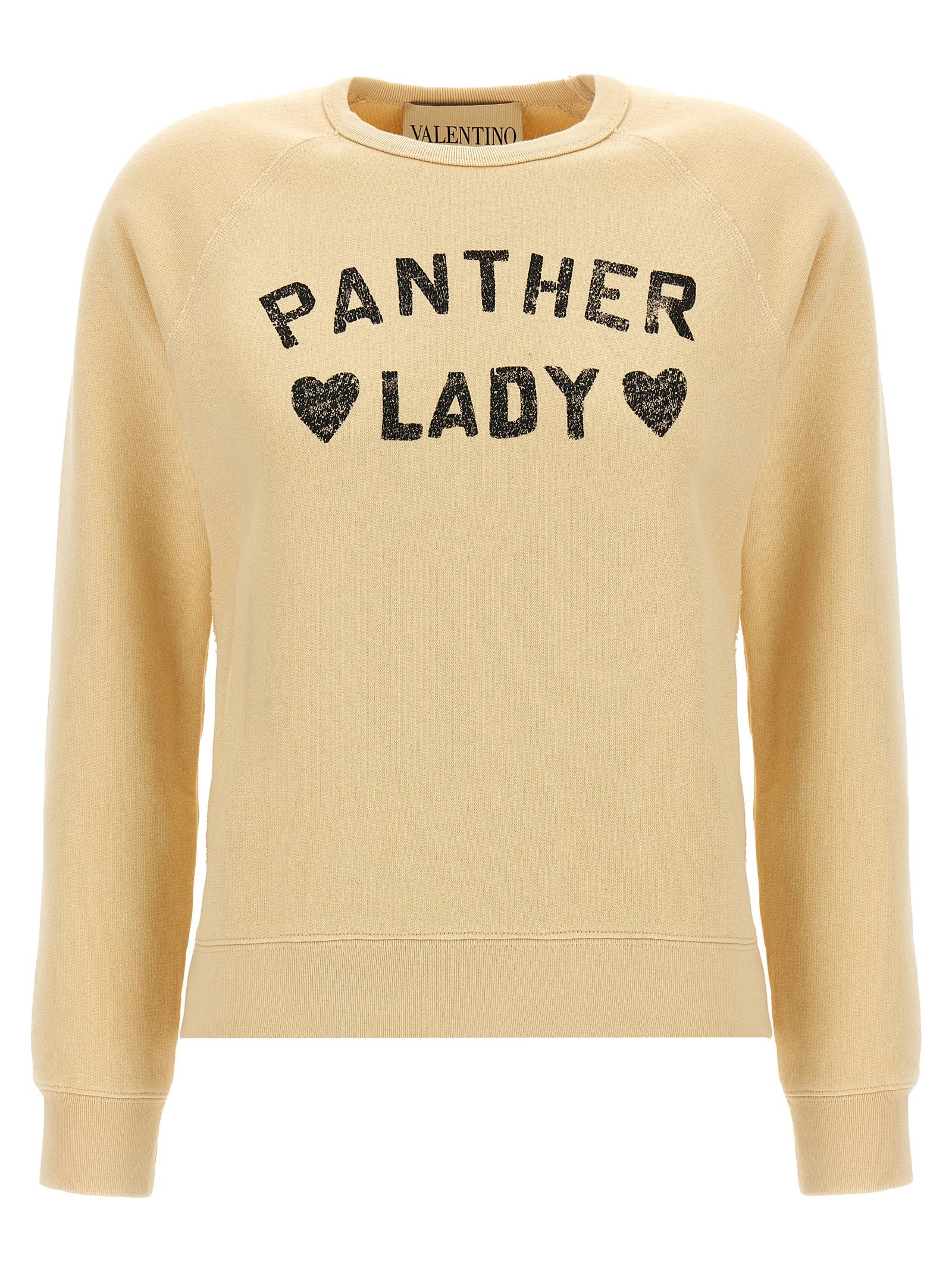 Valentino Garavani Panther Lady Sweatshirt — Cream