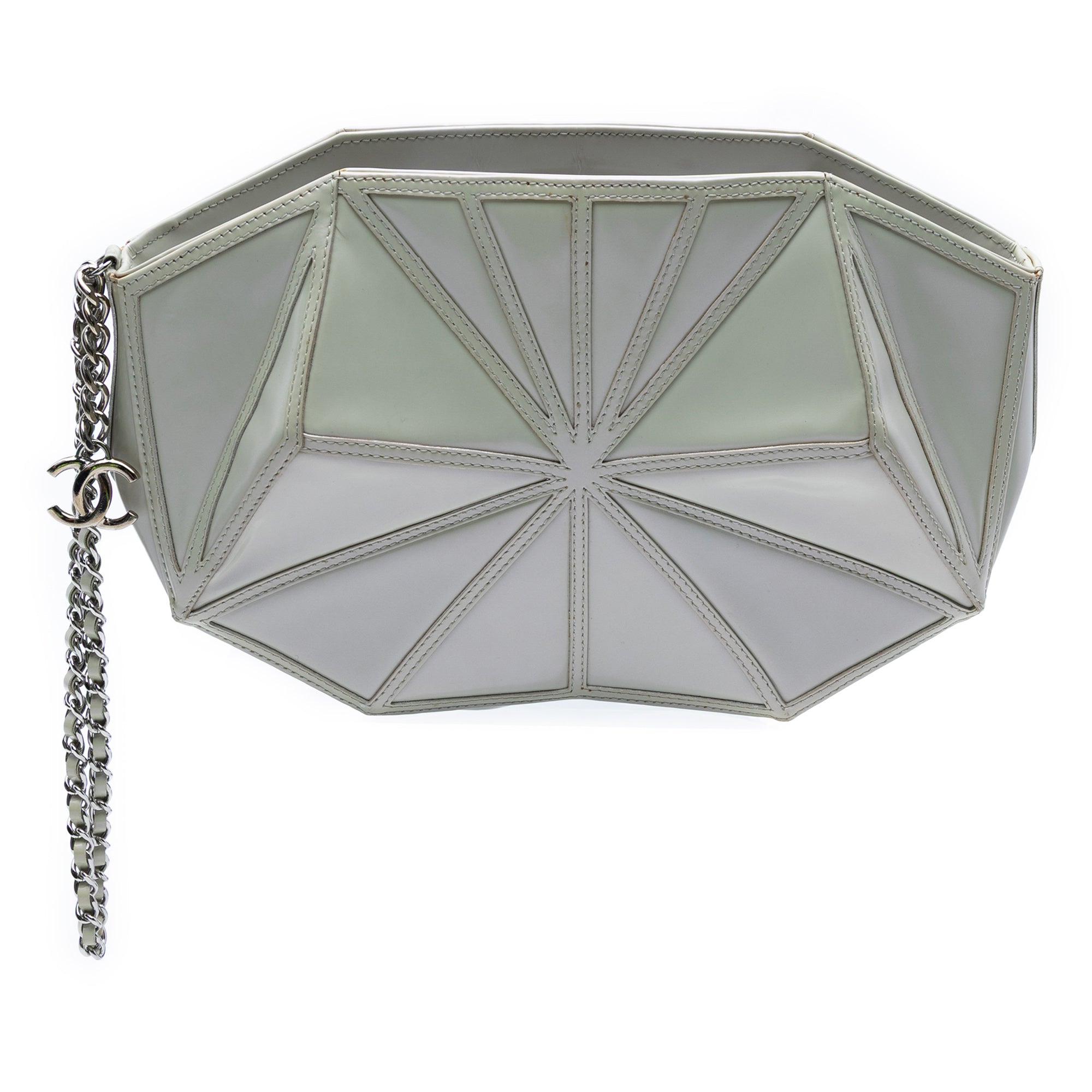Pearlescent Lambskin Midnight Swim Wristlet Clutch
