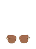 Valentino Garavani VG0033S Geometric Metal Sunglasses — Bronze