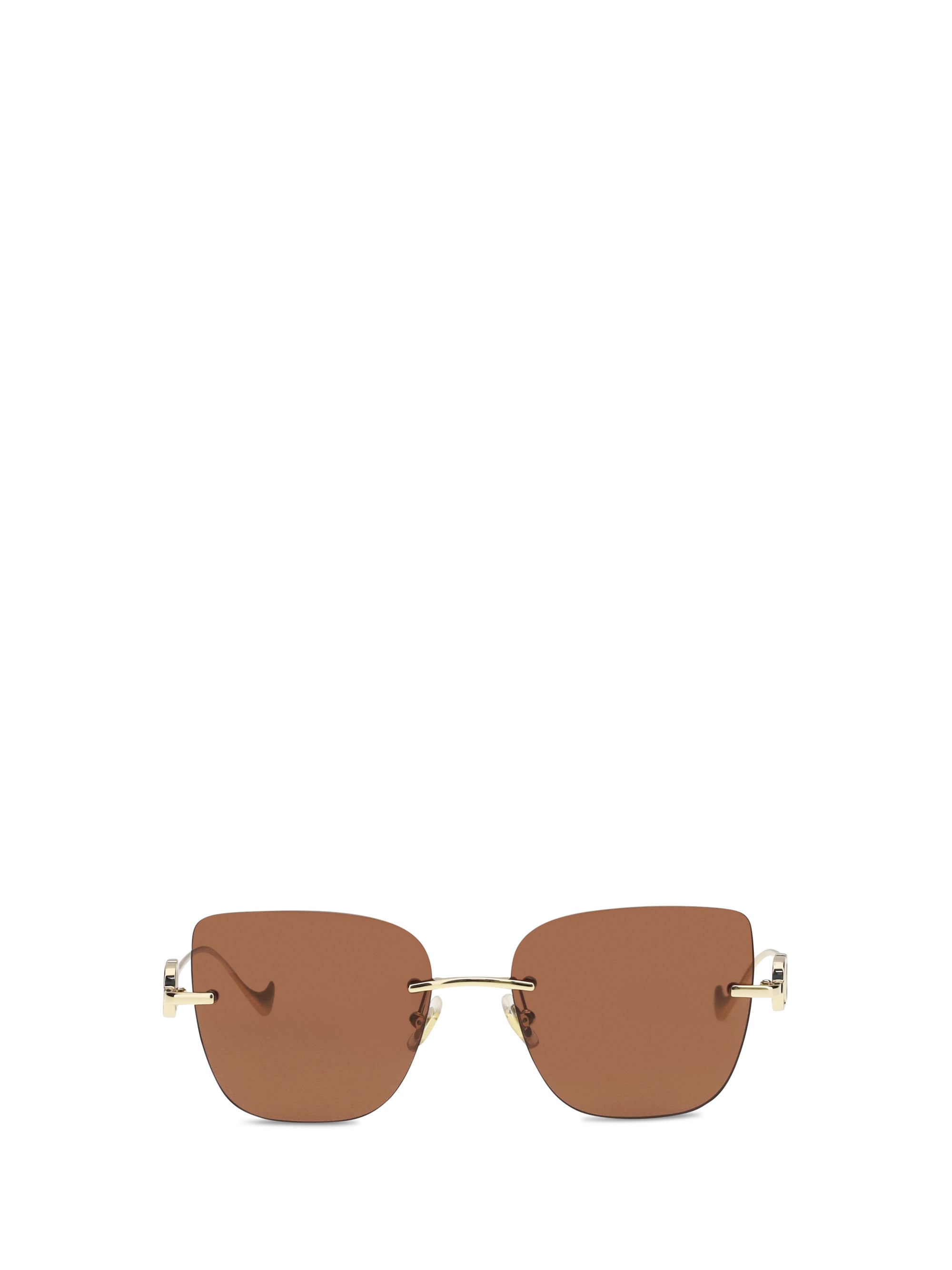 Valentino Garavani VG0033S Geometric Metal Sunglasses — Bronze