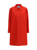 Prada Cotton Gabardine Coat — Red
