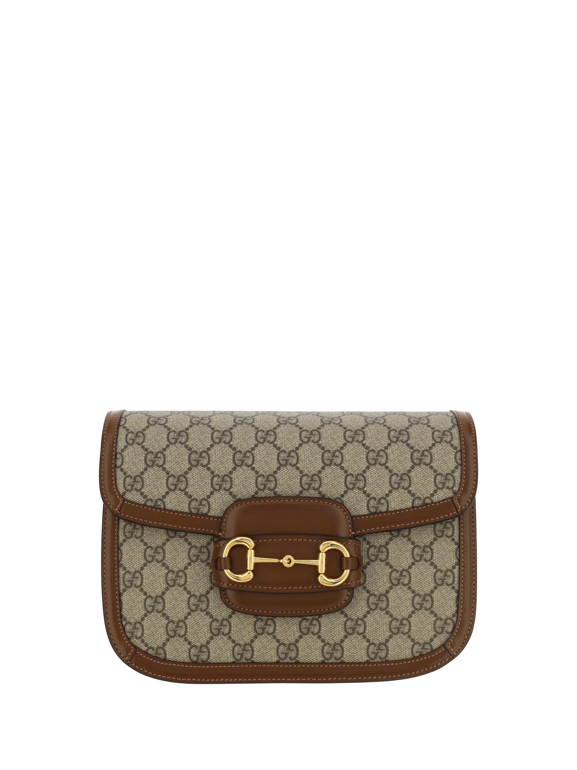 Bolso de hombro Gucci Horsebit — Marrón