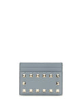 Valentino Garavani Rockstud Card Case — Gray