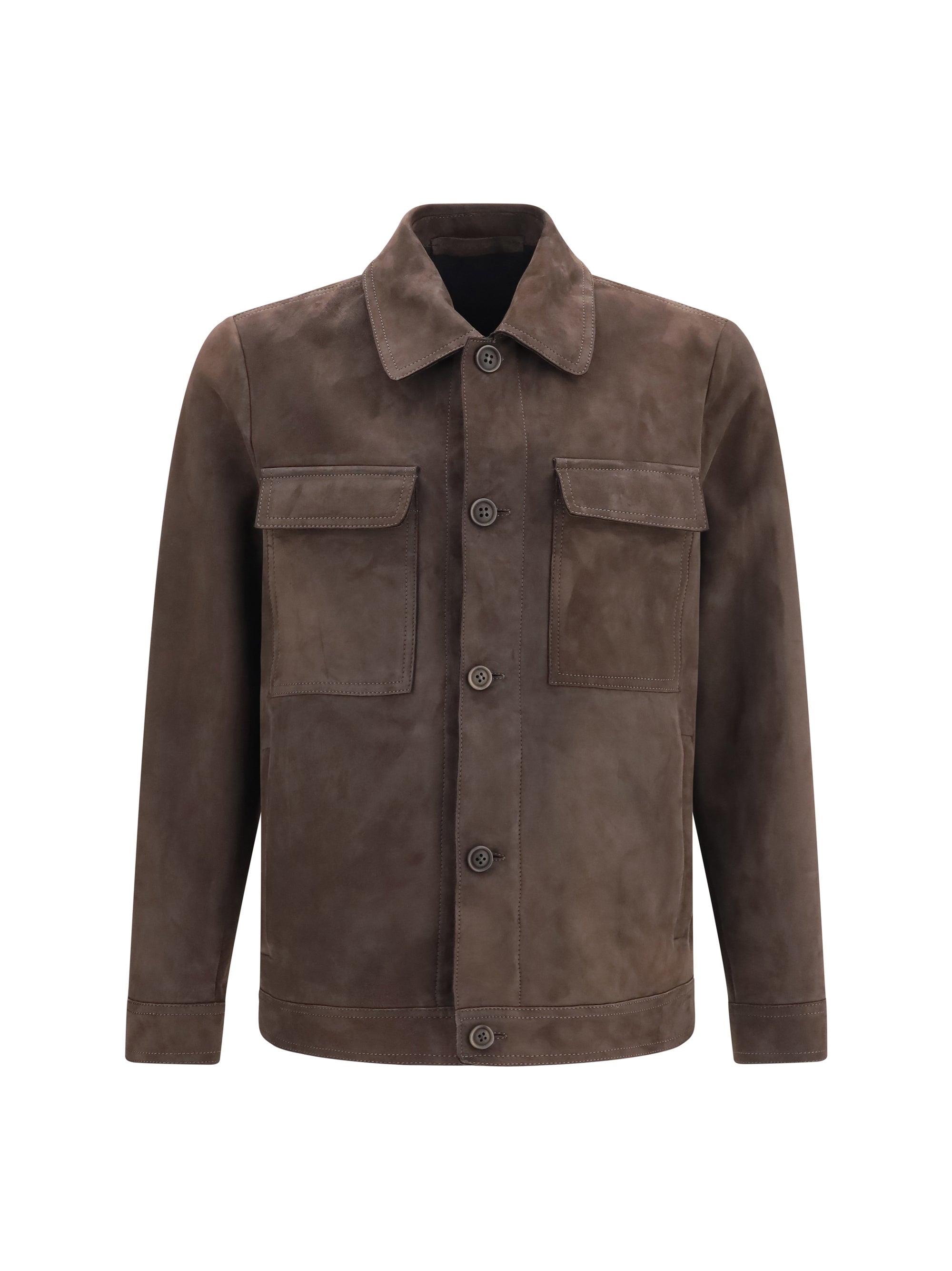 Salvatore Santoro Sheepskin Leather Jacket — Brown