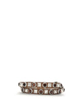 Etro Jeweled Studded Leather Belt — Brown