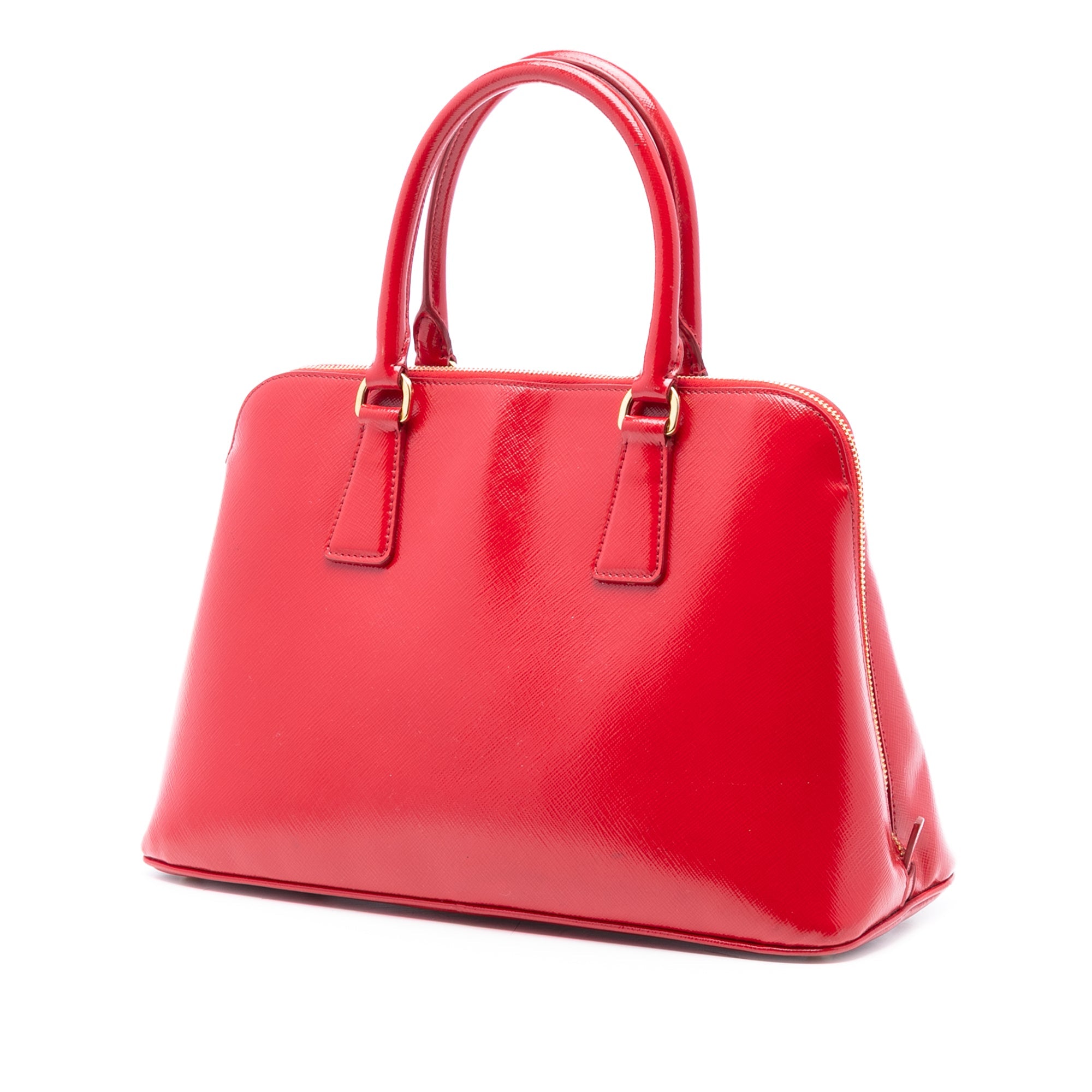 Medium Saffiano Vernice Promenade Satchel
