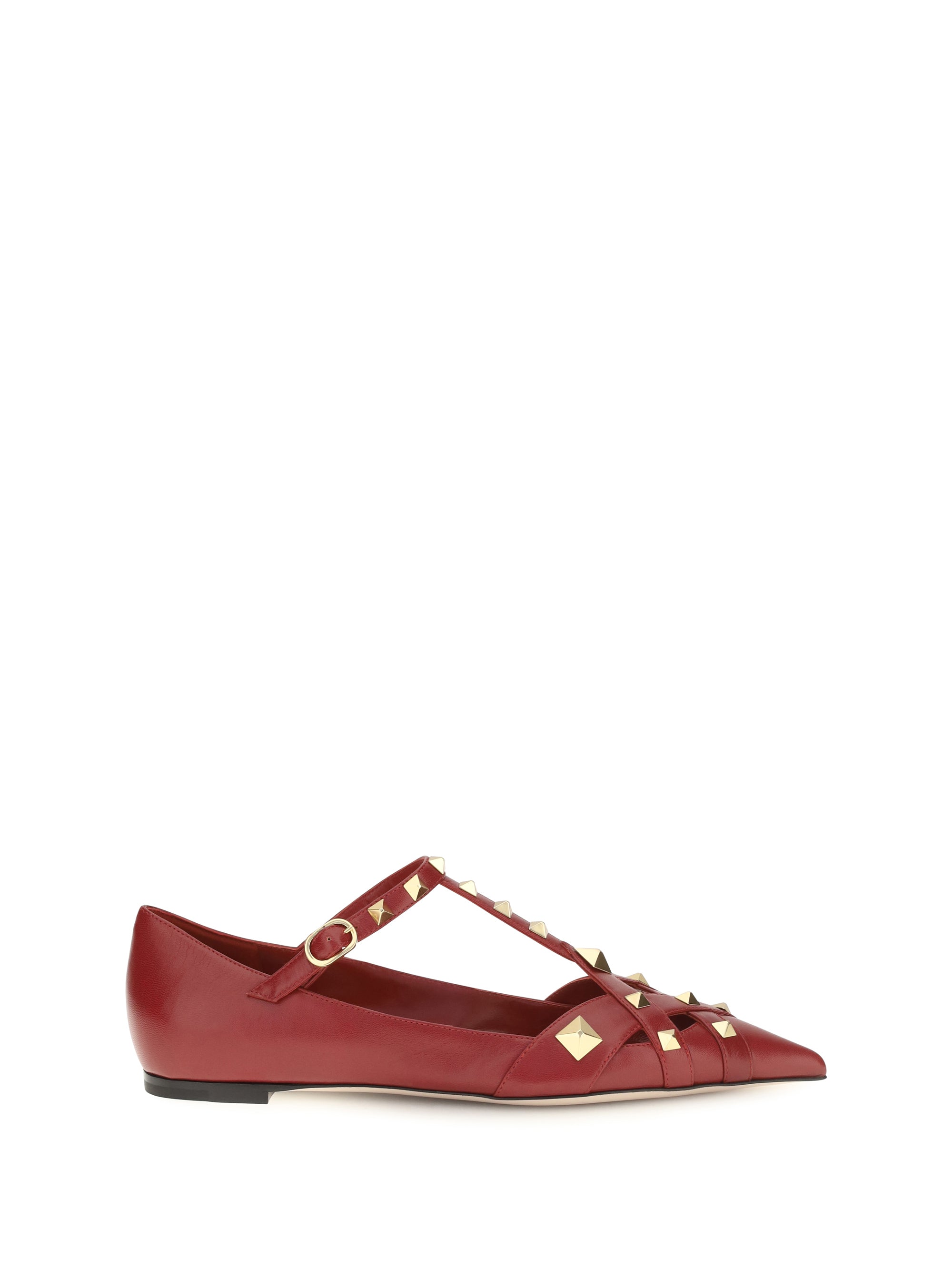 Valentino Garavani Studdy Flat — Red