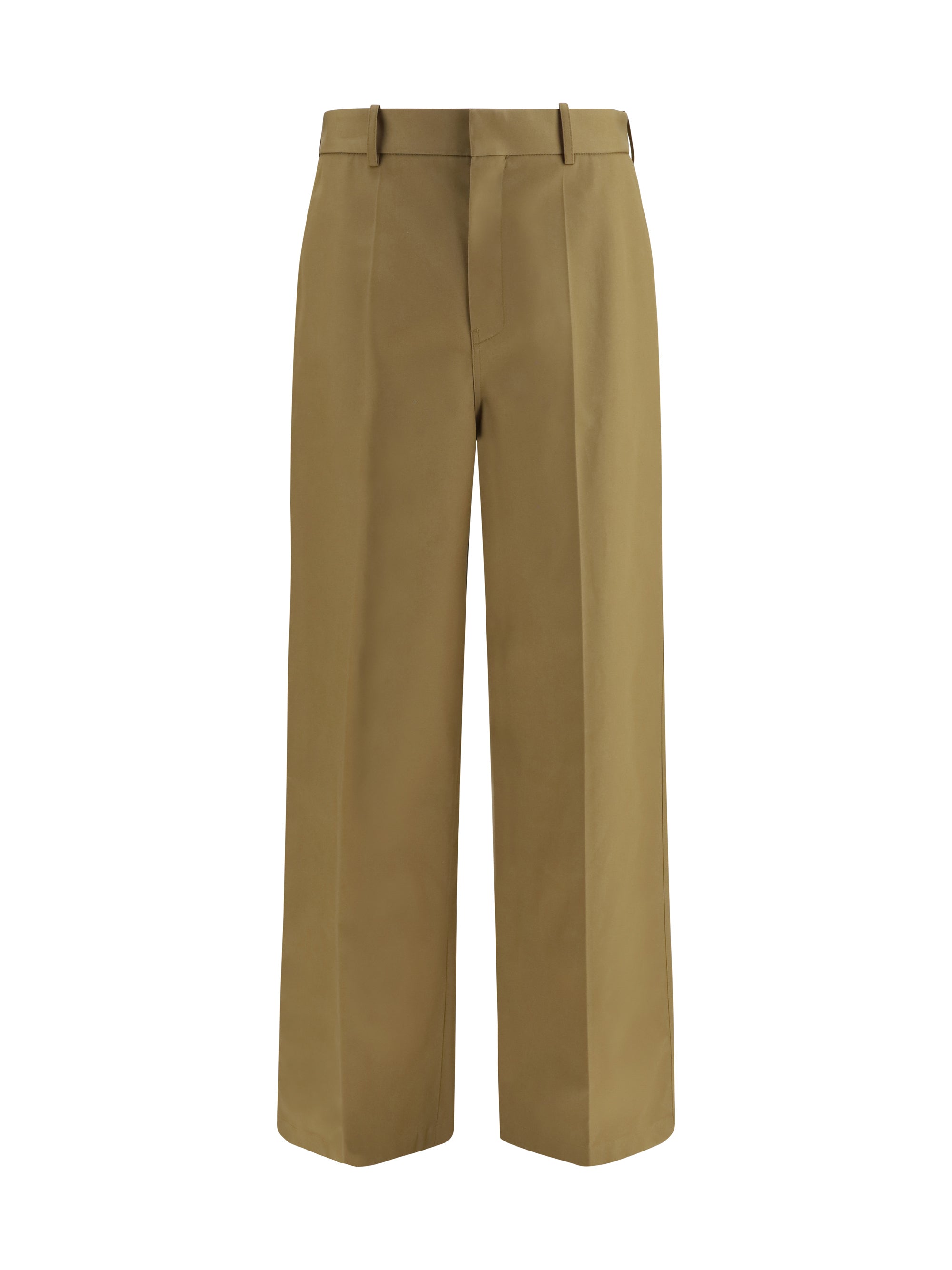 Balenciaga Cotton Twill Chino Pants — Camel