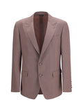 Dolce & Gabbana Single-Breasted Wool Poplin Blazer — Brown
