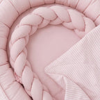 TRENZA PROTECTORA CAPAZO de COCHECITO | Algodón Rosa