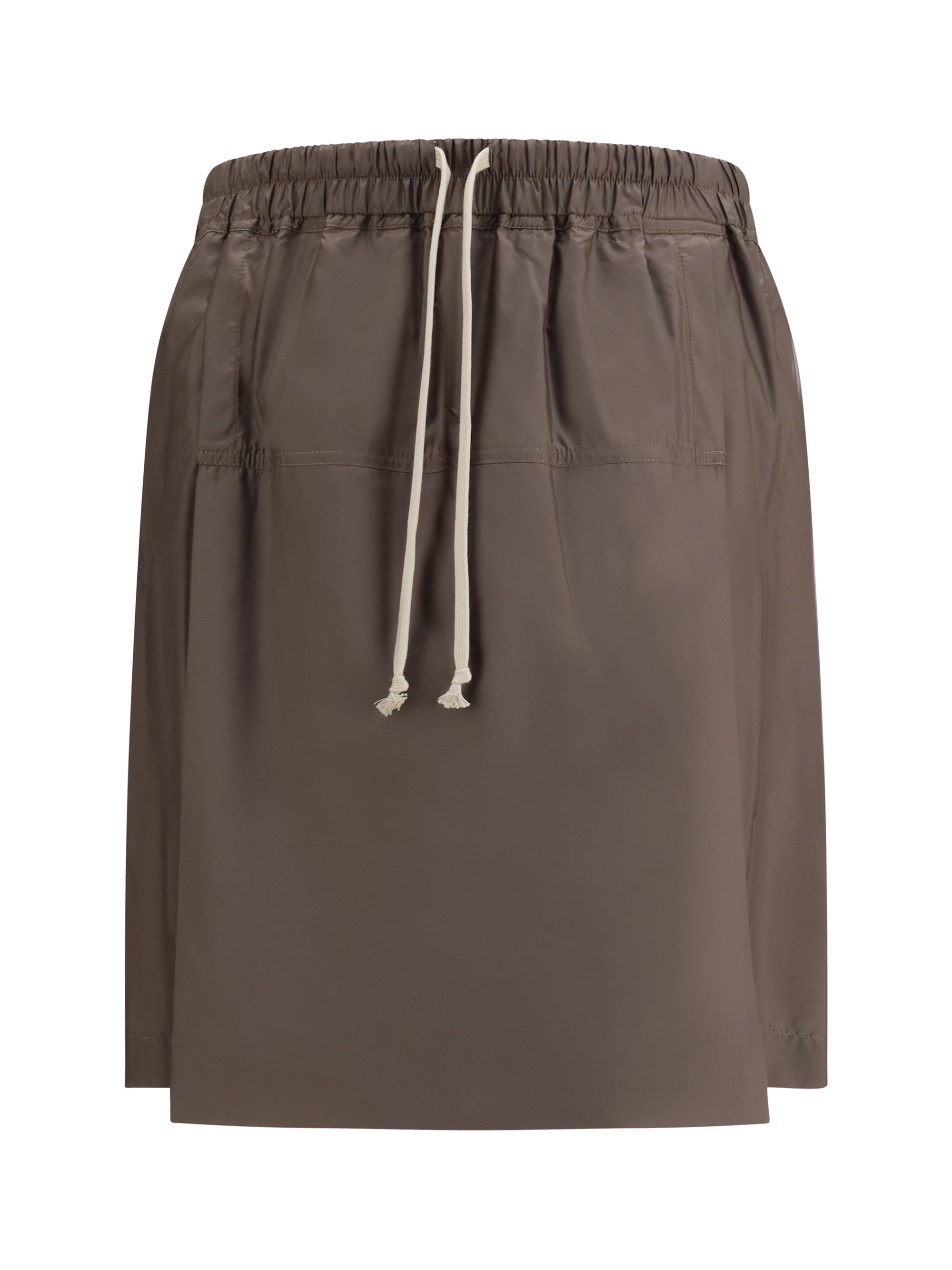 Moncler + Rick Owens Kilt-Style Nylon Bermuda — Brown
