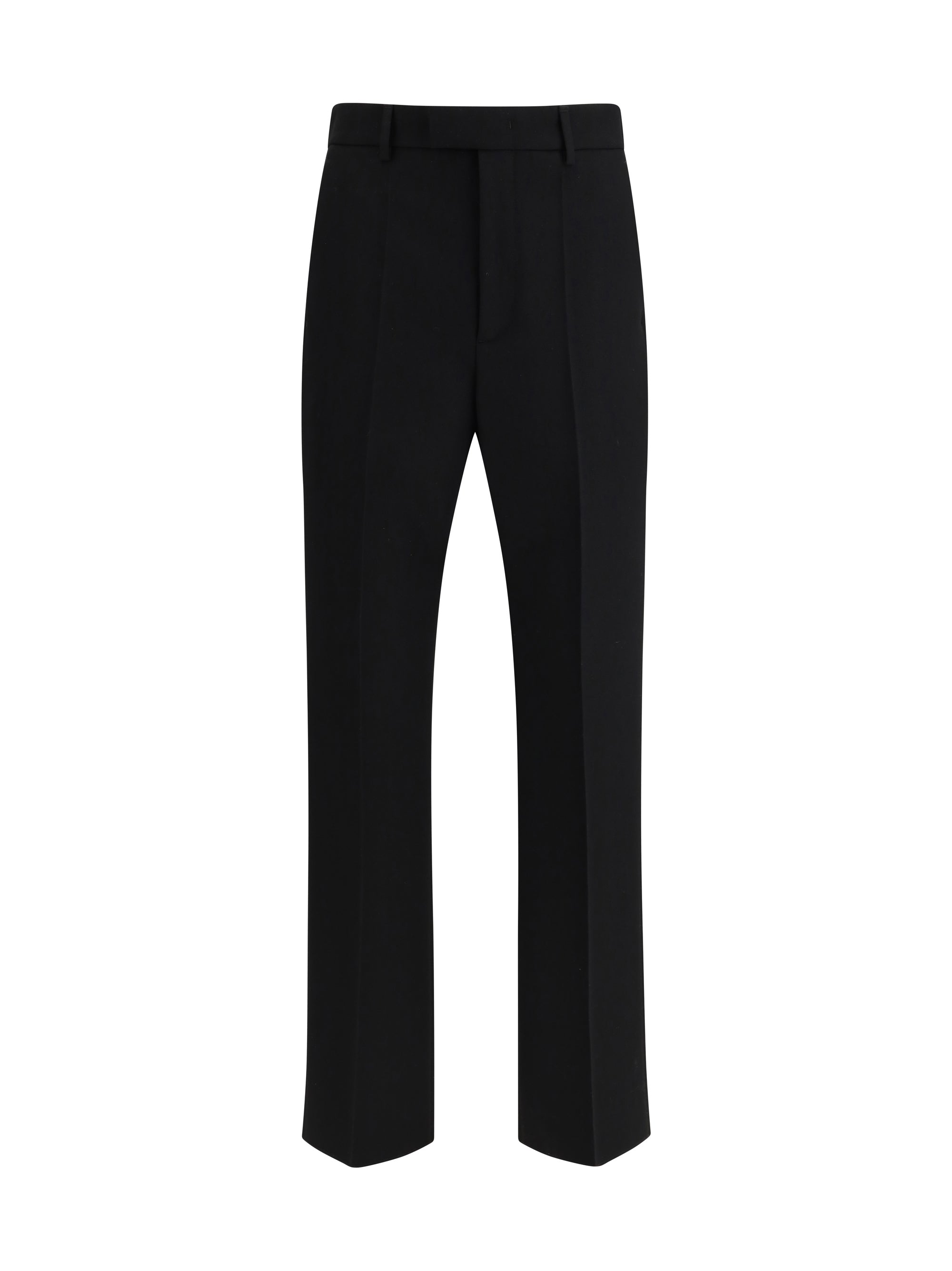 Valentino Virgin Wool Trousers — Black
