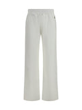 Moncler Logo-Appliqué Cotton-Blend Joggers — White